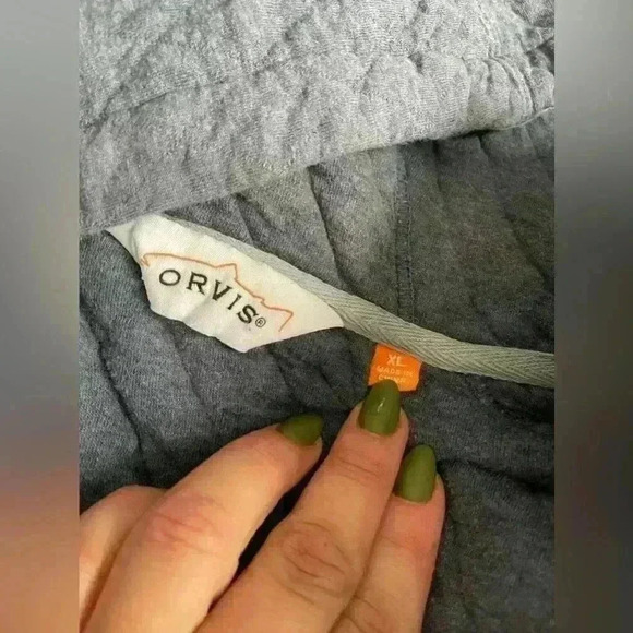 Orvis quilted zip up hoodie  blue size XL women’s outdoors jacket - Picture 2 of 9